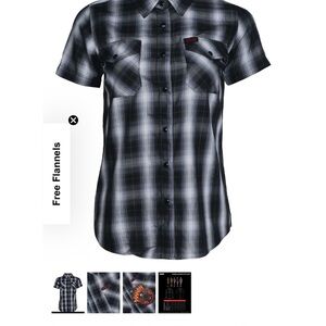 Women’s Black and White Plaid Shirt